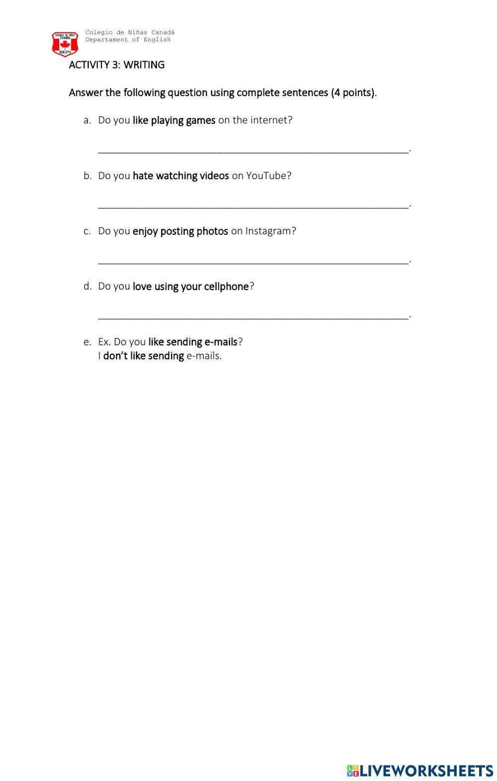 Test unit 1 8th grade