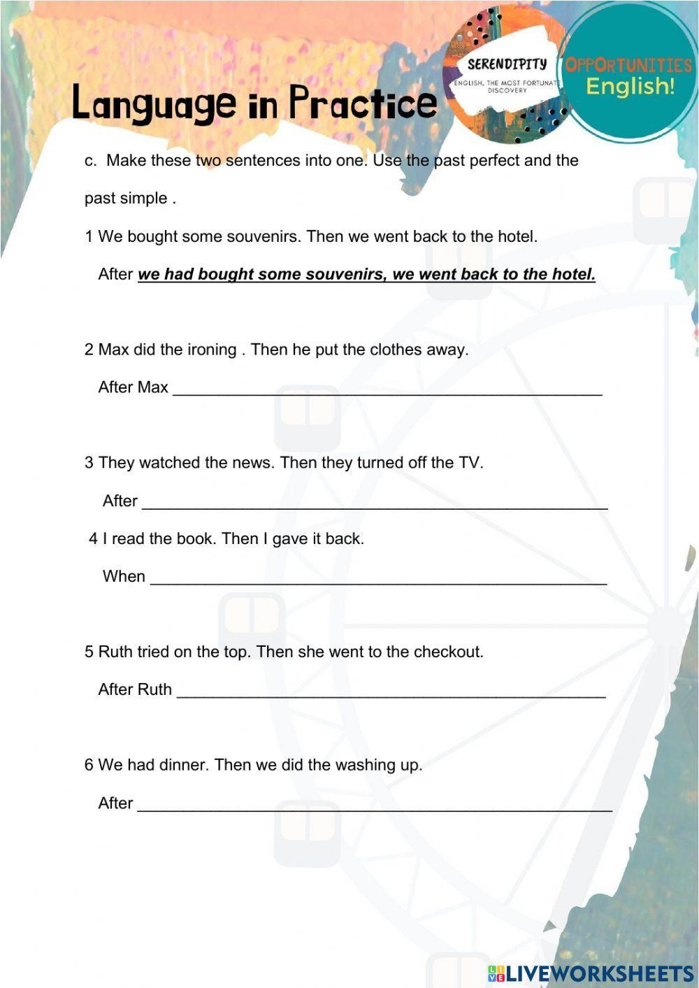 Unit 12A, pre intermediate homework