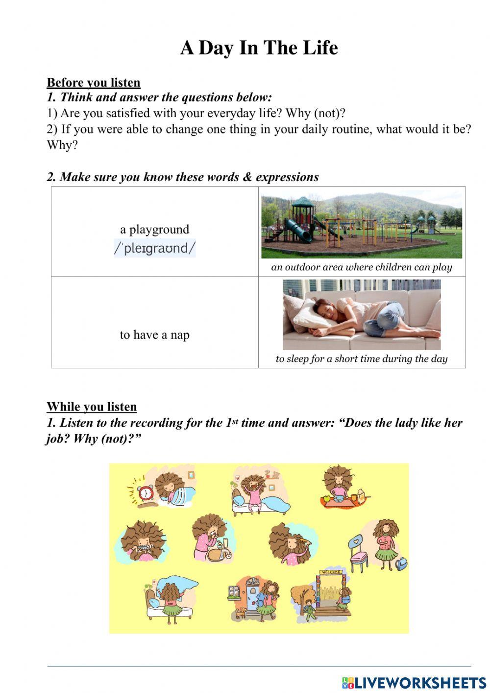 A day in the life of a kindergarten teacher