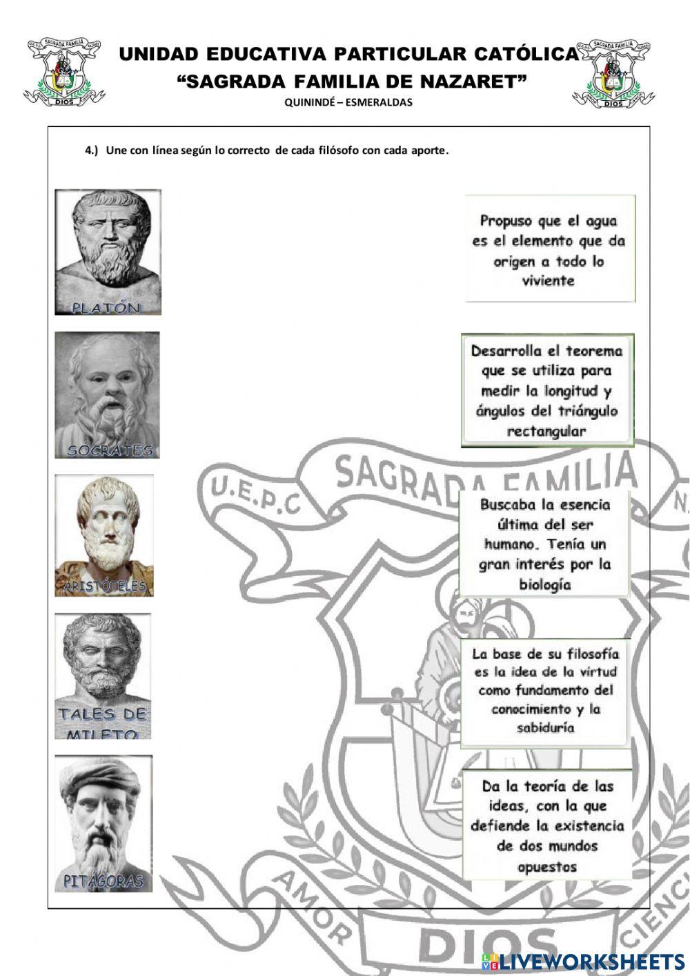 Ficha interactiva - Filosofía y sabiduría Ficha interactiva - Filosofía y sabiduría