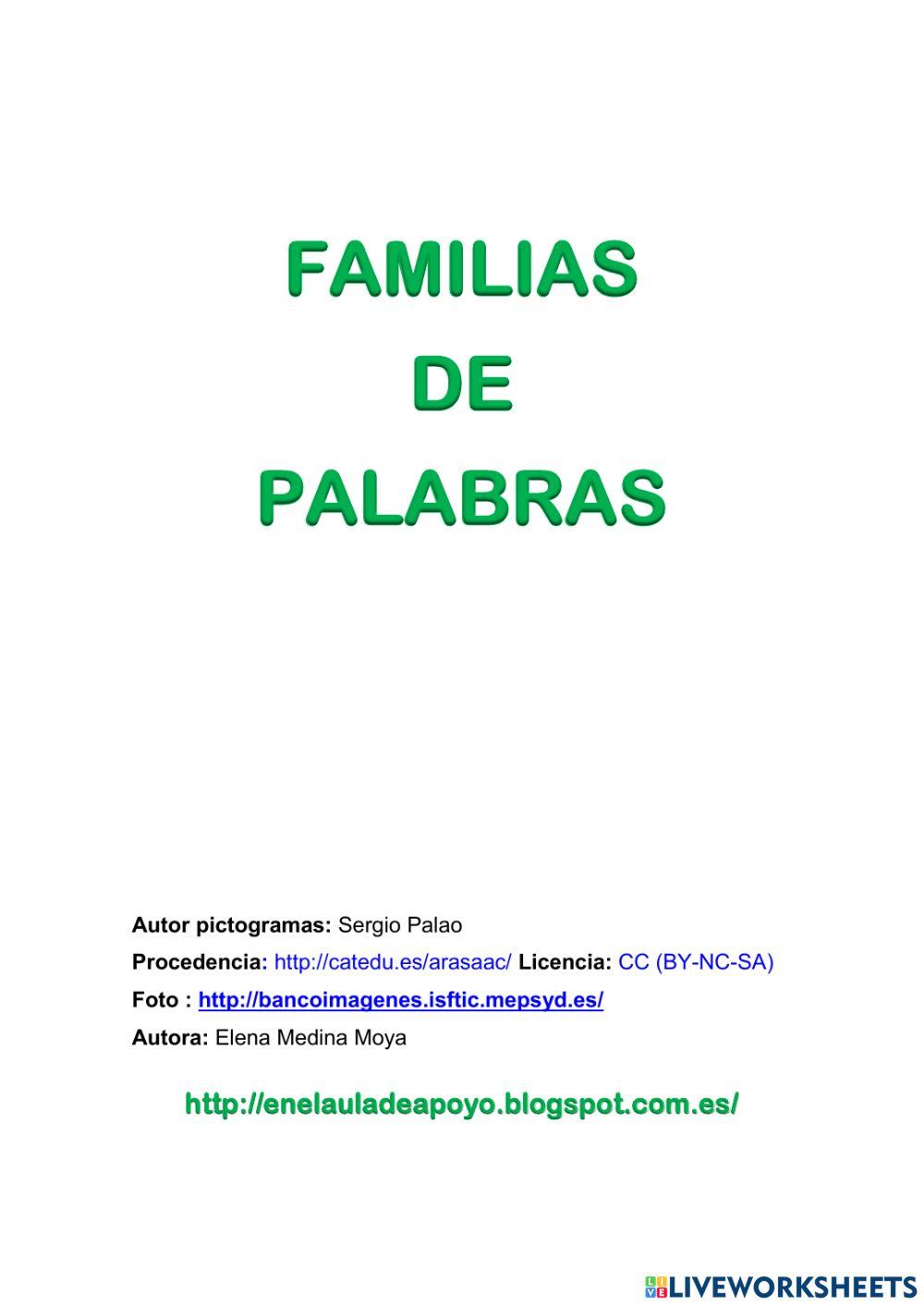 Familias de palabras