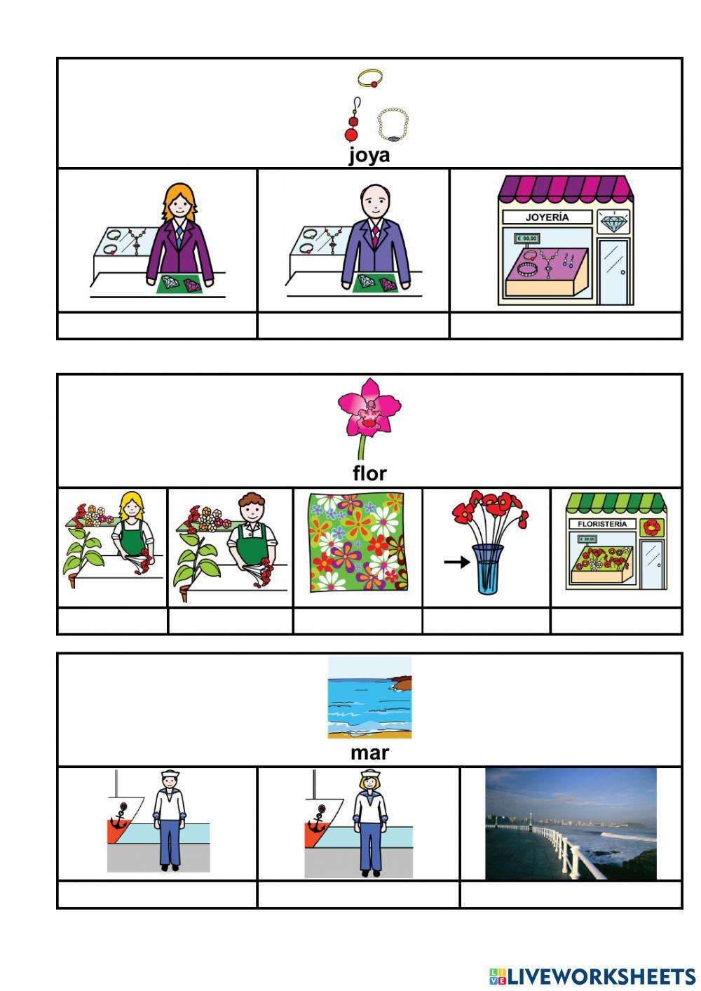 Familias de palabras