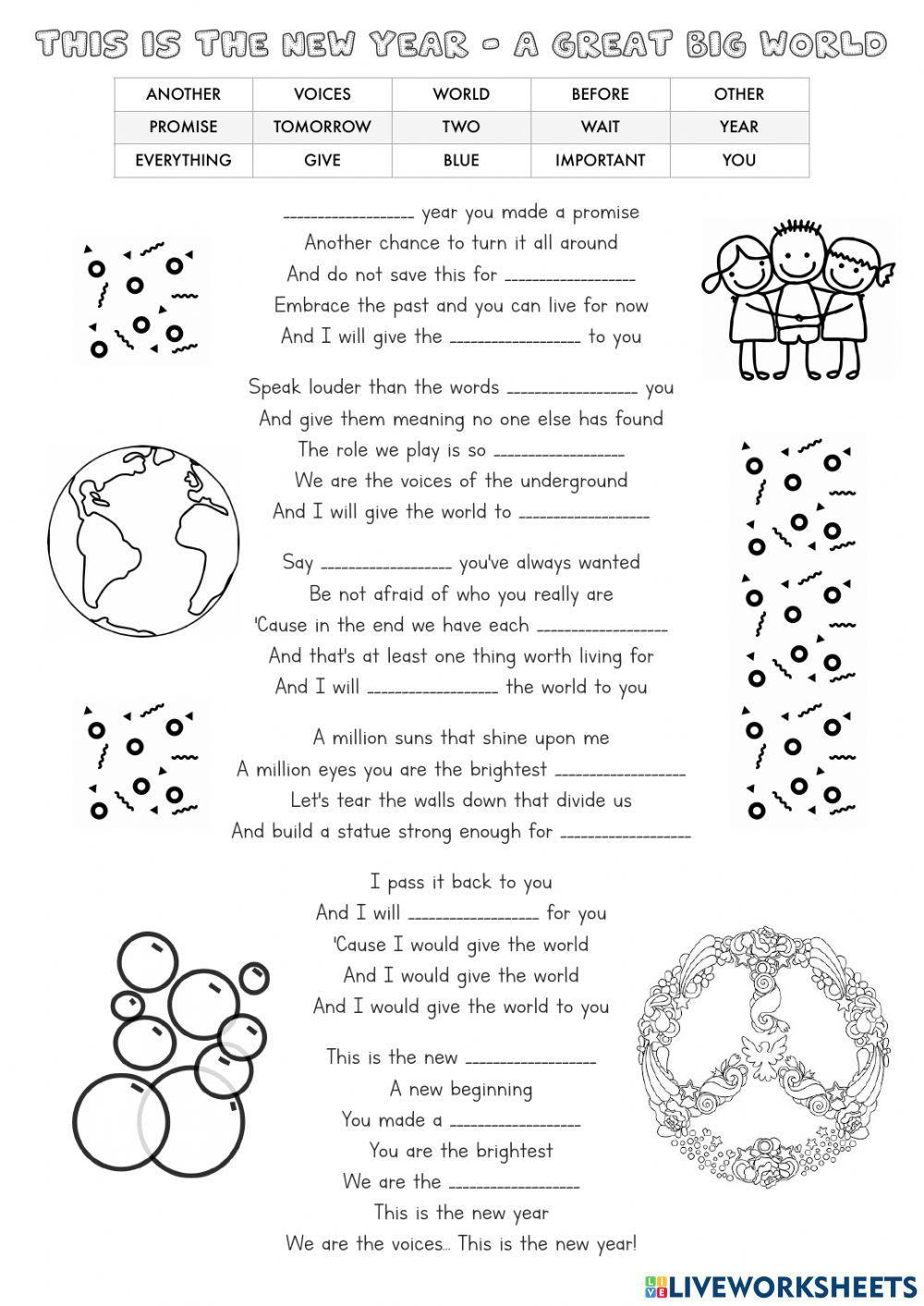 This is the New Year - A Great Big World (Drag the options)