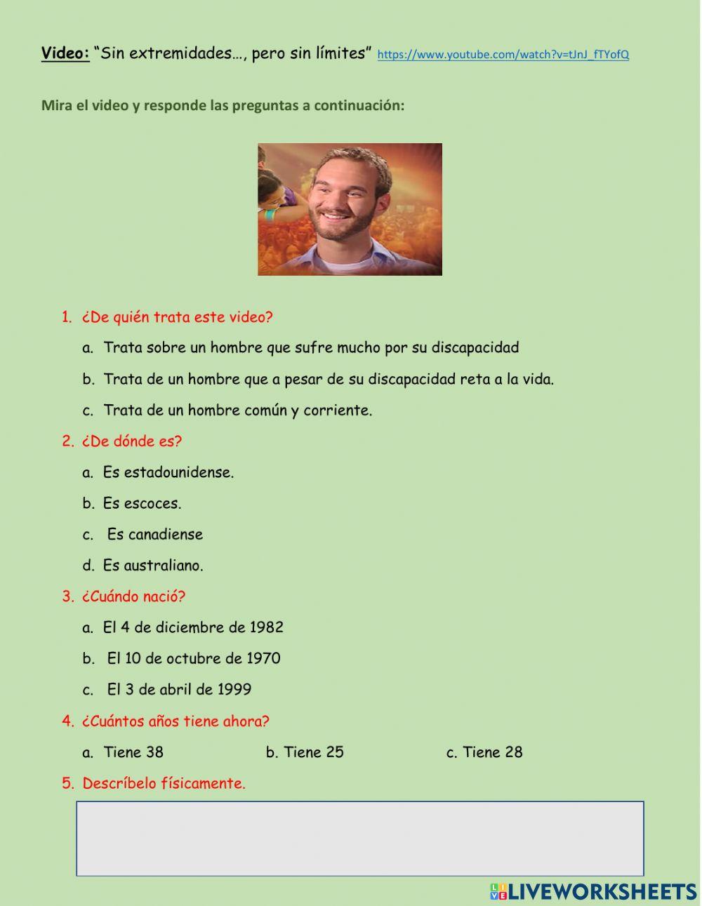 Video motivacional: - Sin extremidades...sin límites