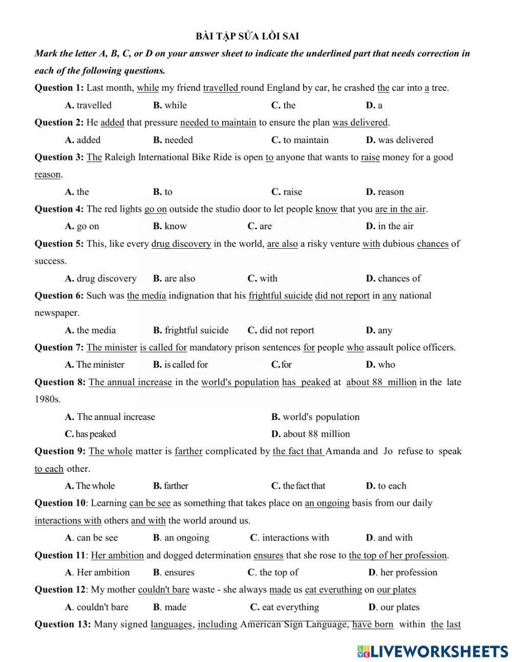 MISTAKE CORRECTION 12D7