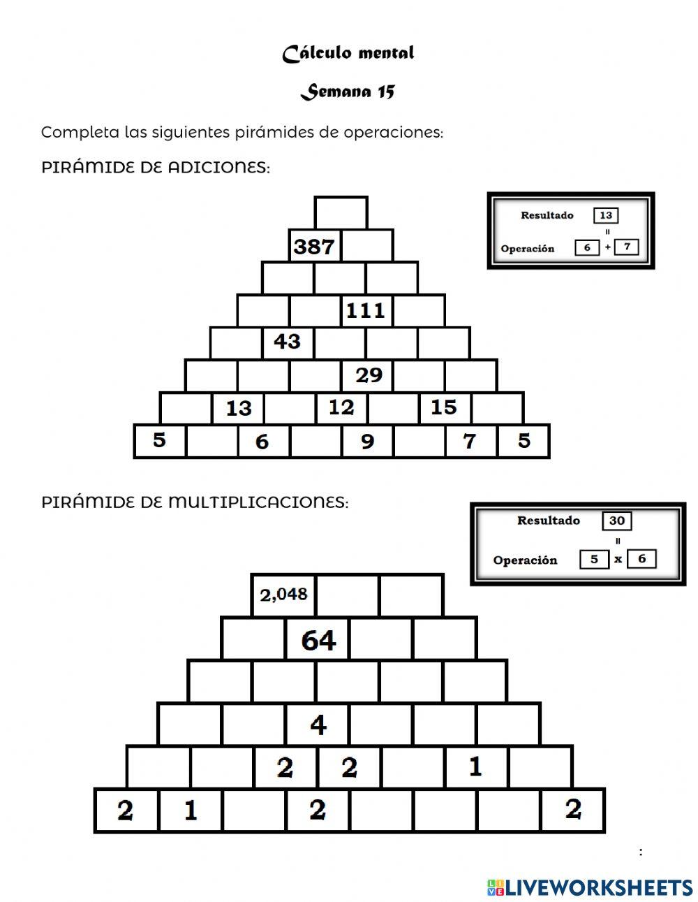 Pirámides númericas
