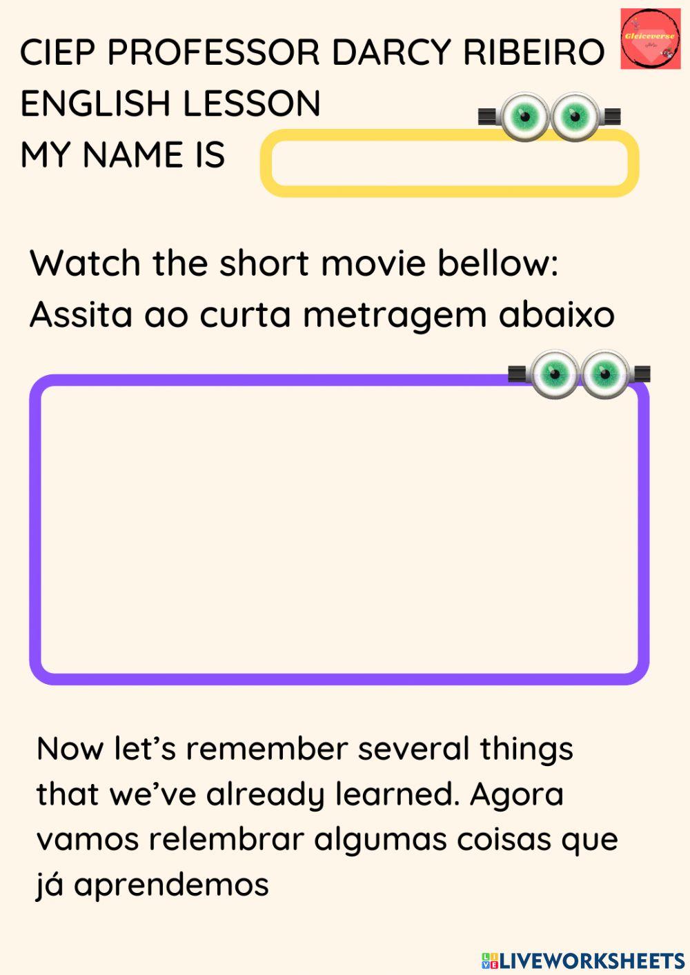 Short movie activity