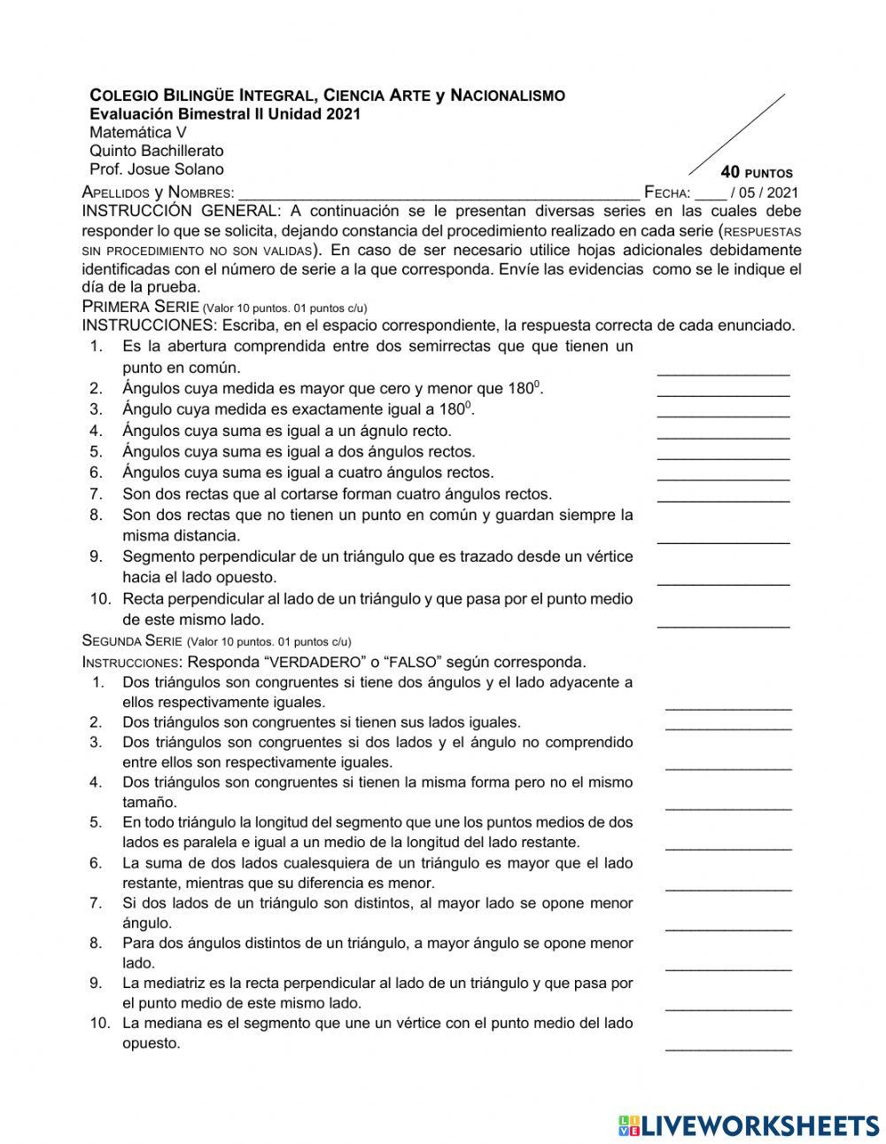 Examen Final Matemática V