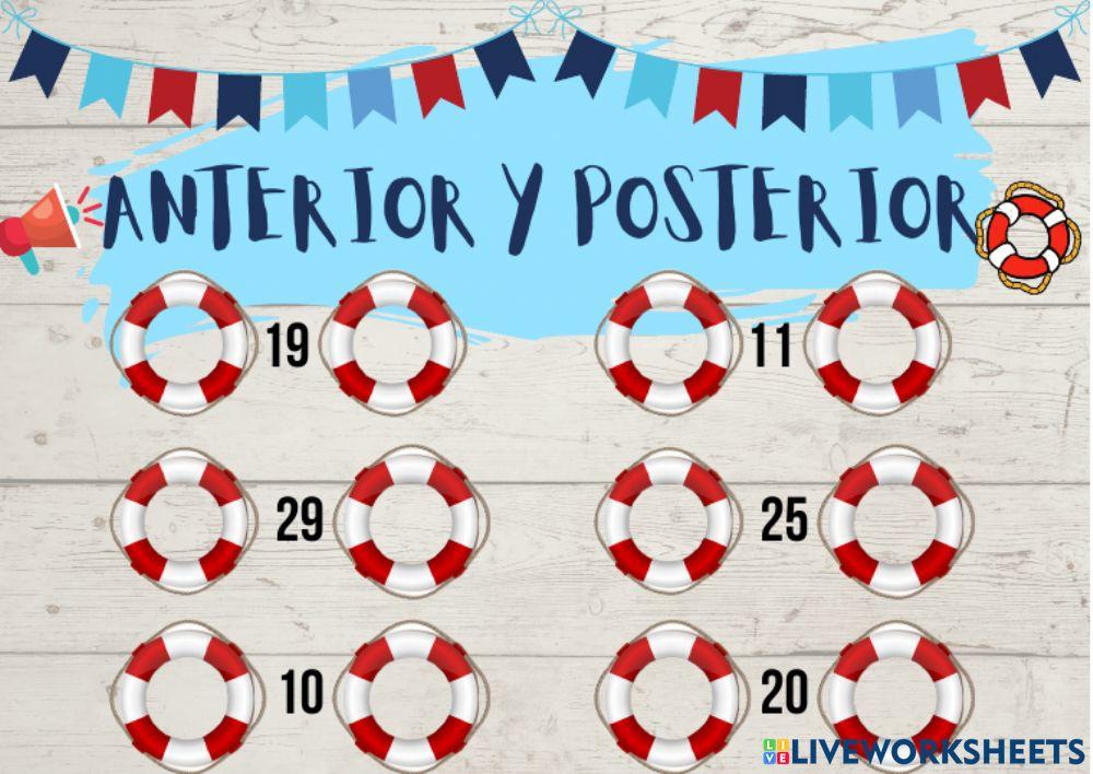 Anterior y posterior