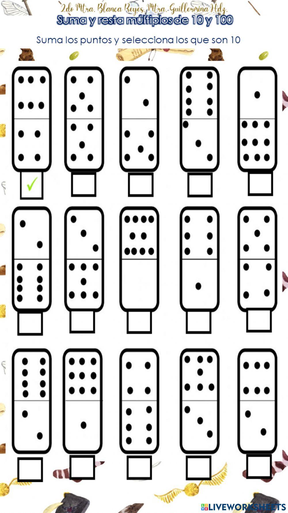 Suma y resta de múltiplos de 10 y 100