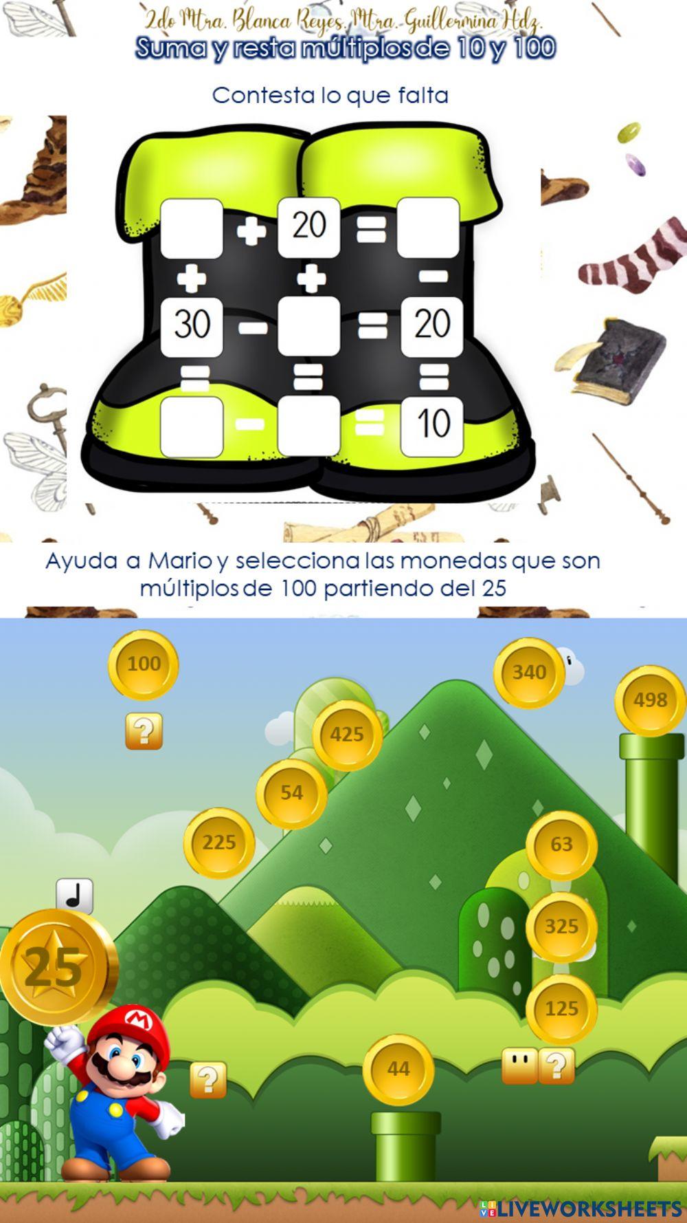 Suma y resta de múltiplos de 10 y 100