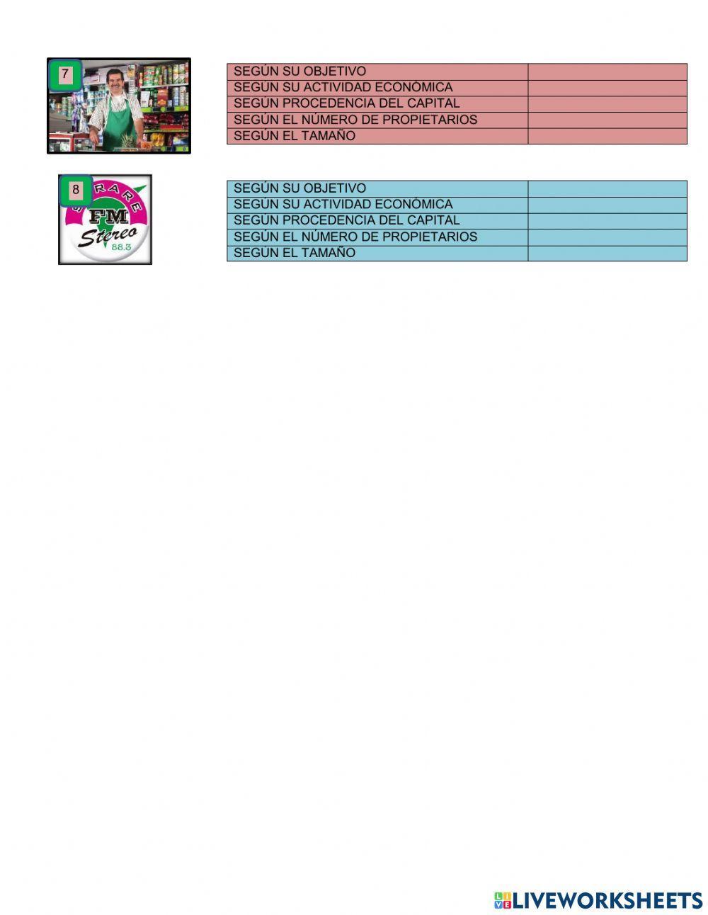 Ejemplos de empresas