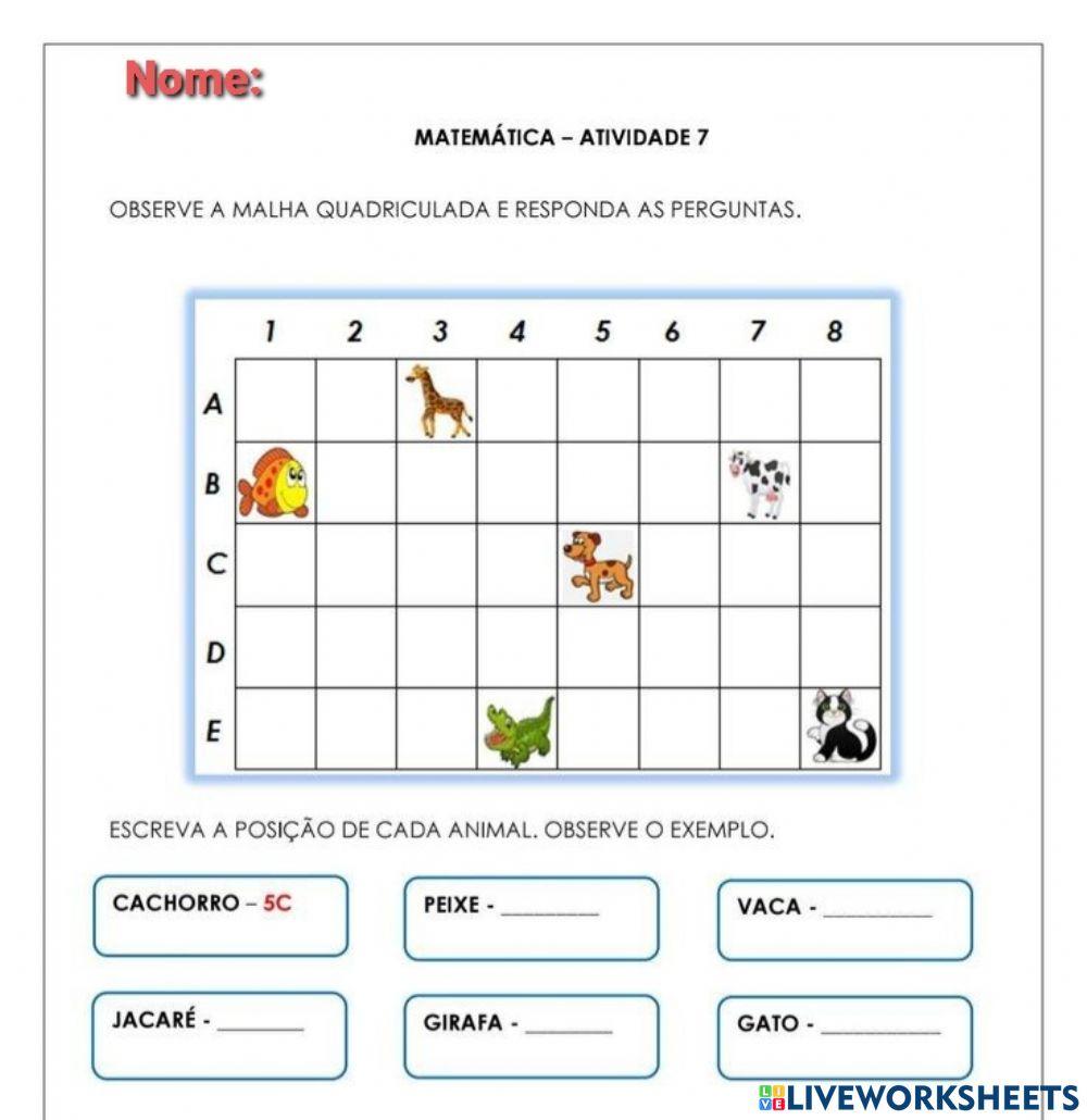 Localização malha quadriculada