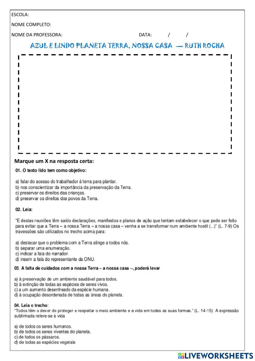 Azul e lindo Planta Terra, nossa casa