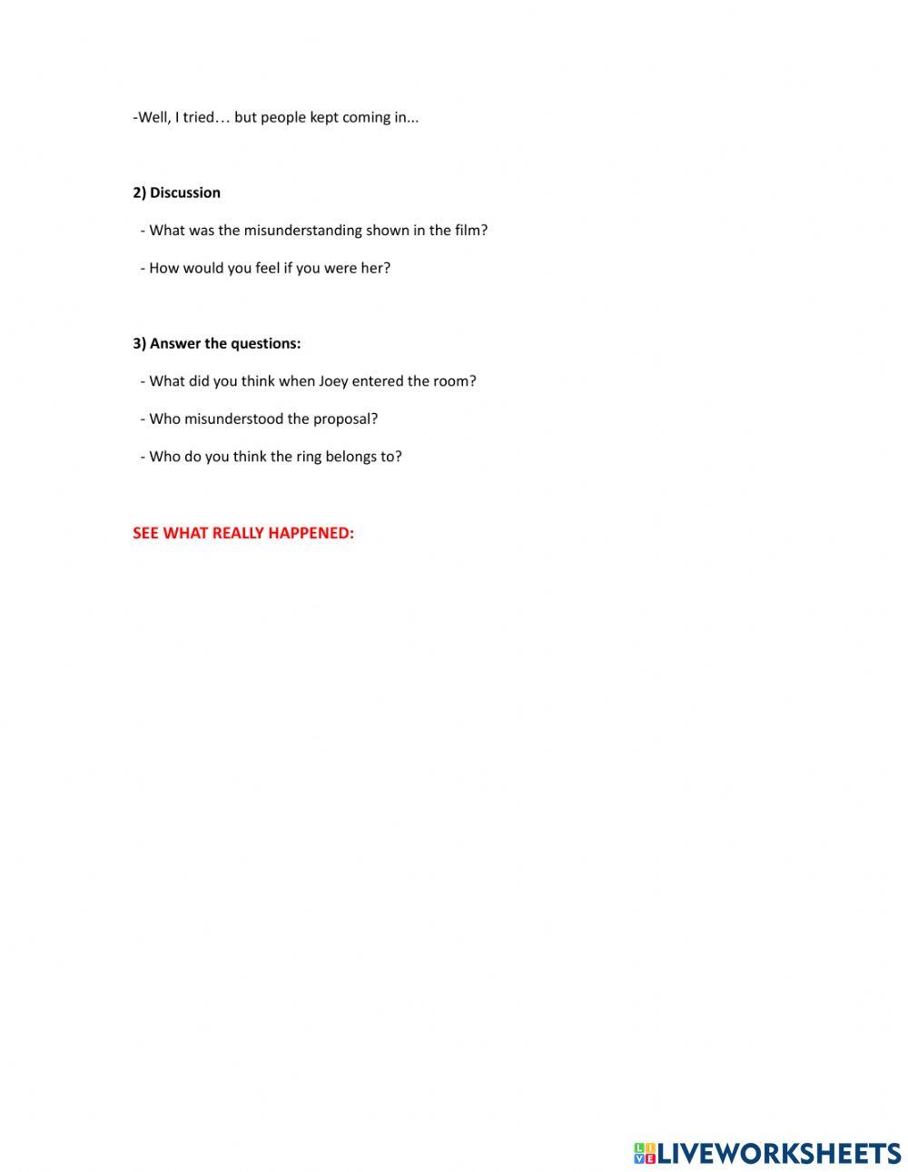 Friends - past simple