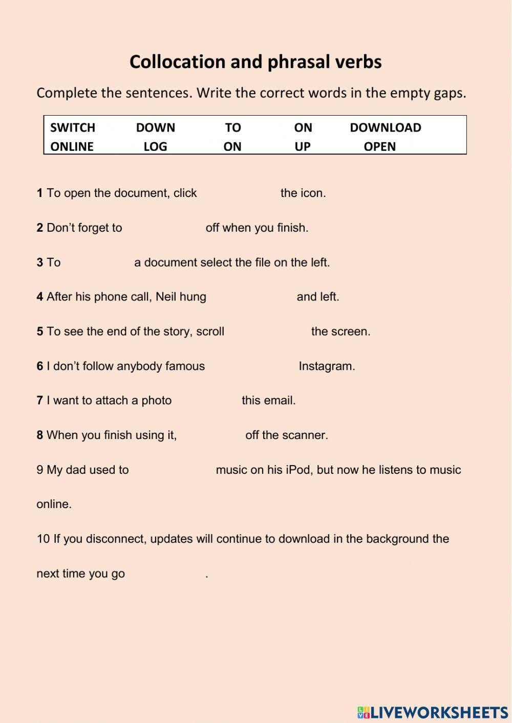 Collocation & Phrasal Verbs