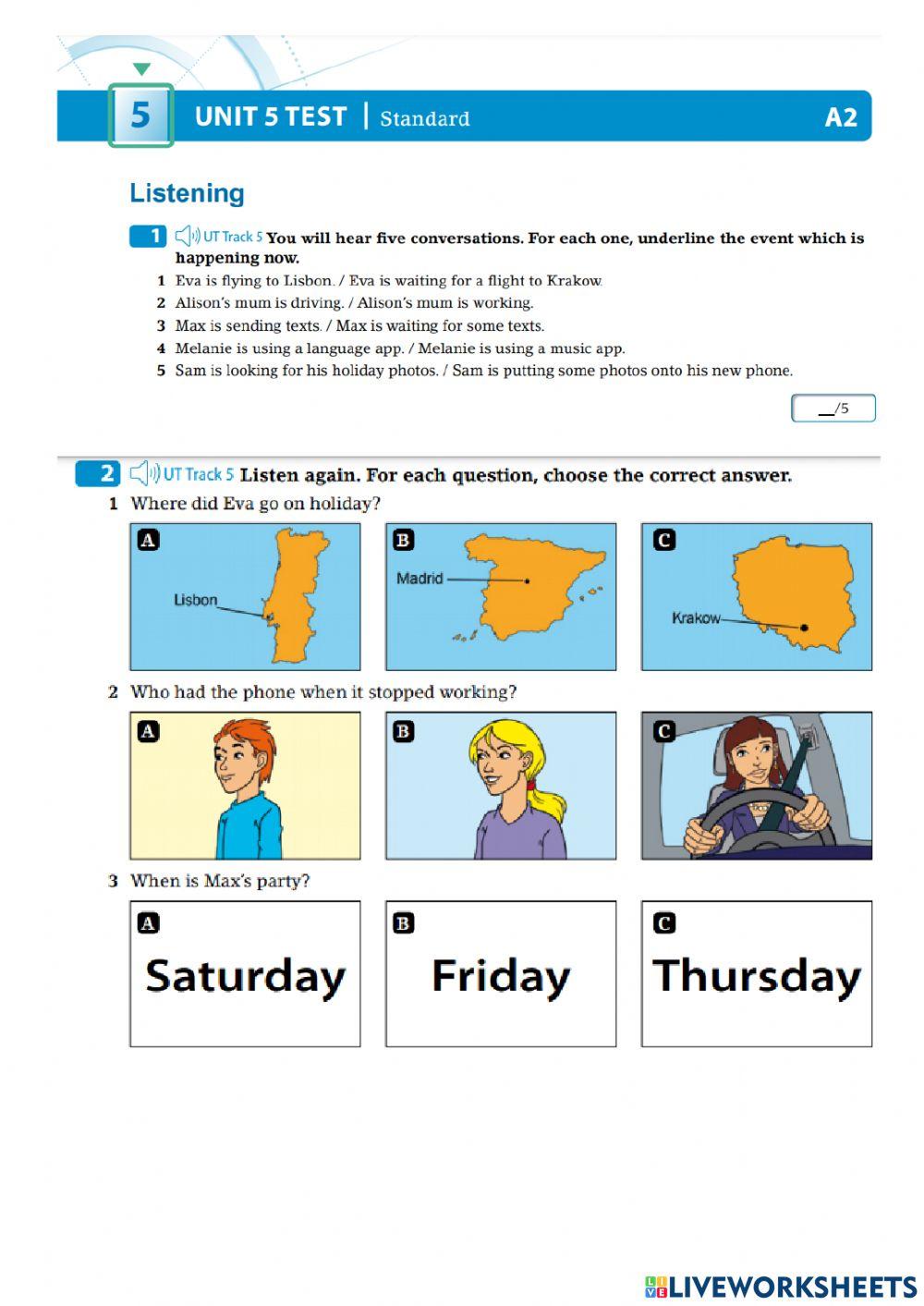 Listening Units 3, 4 & 5