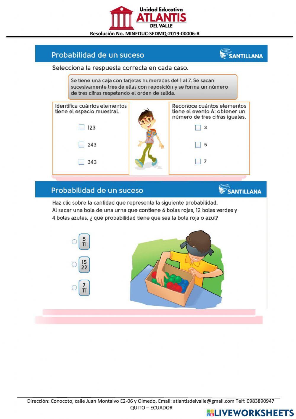 Probabilidad de sucesos
