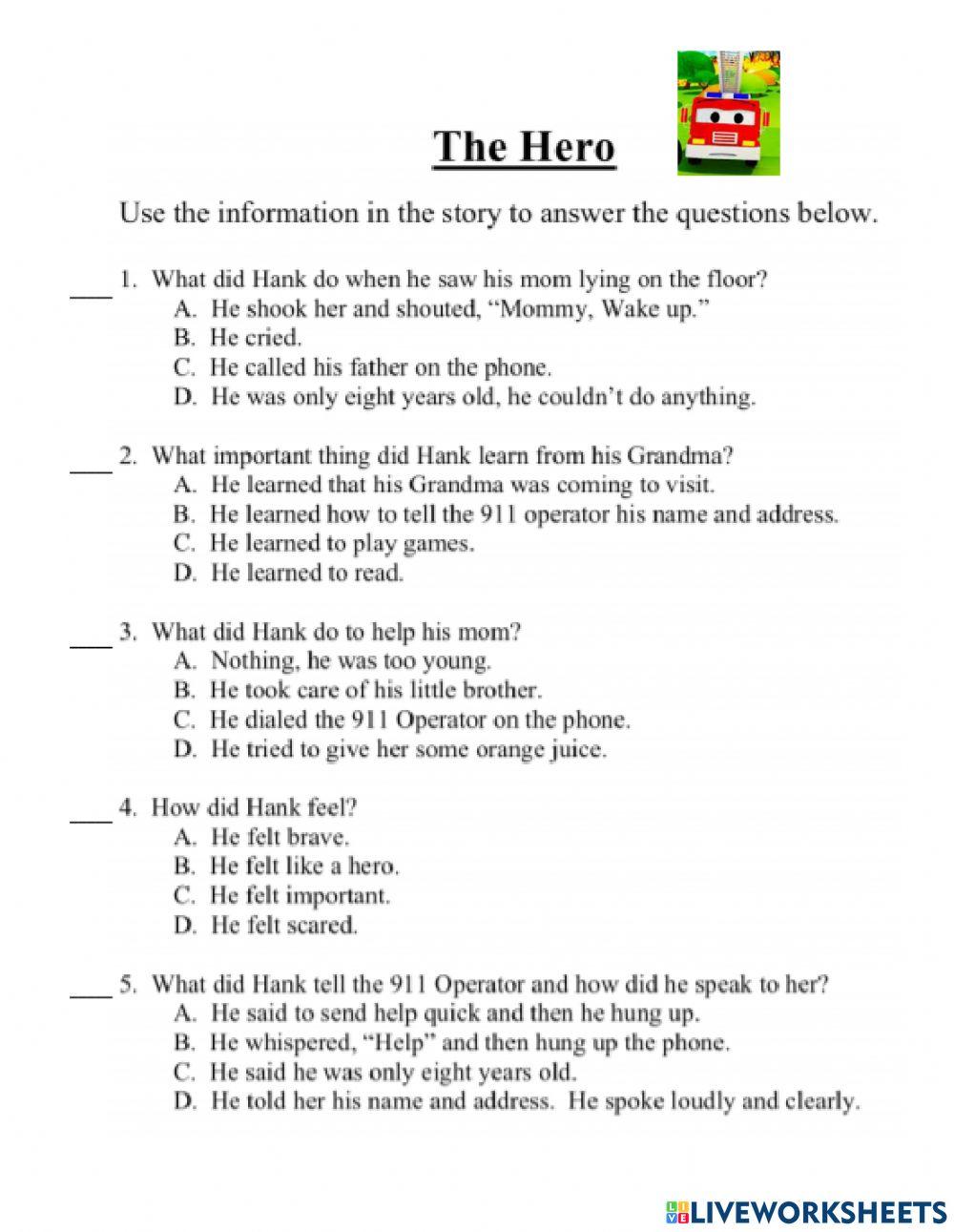 Reading Comprehension Quiz