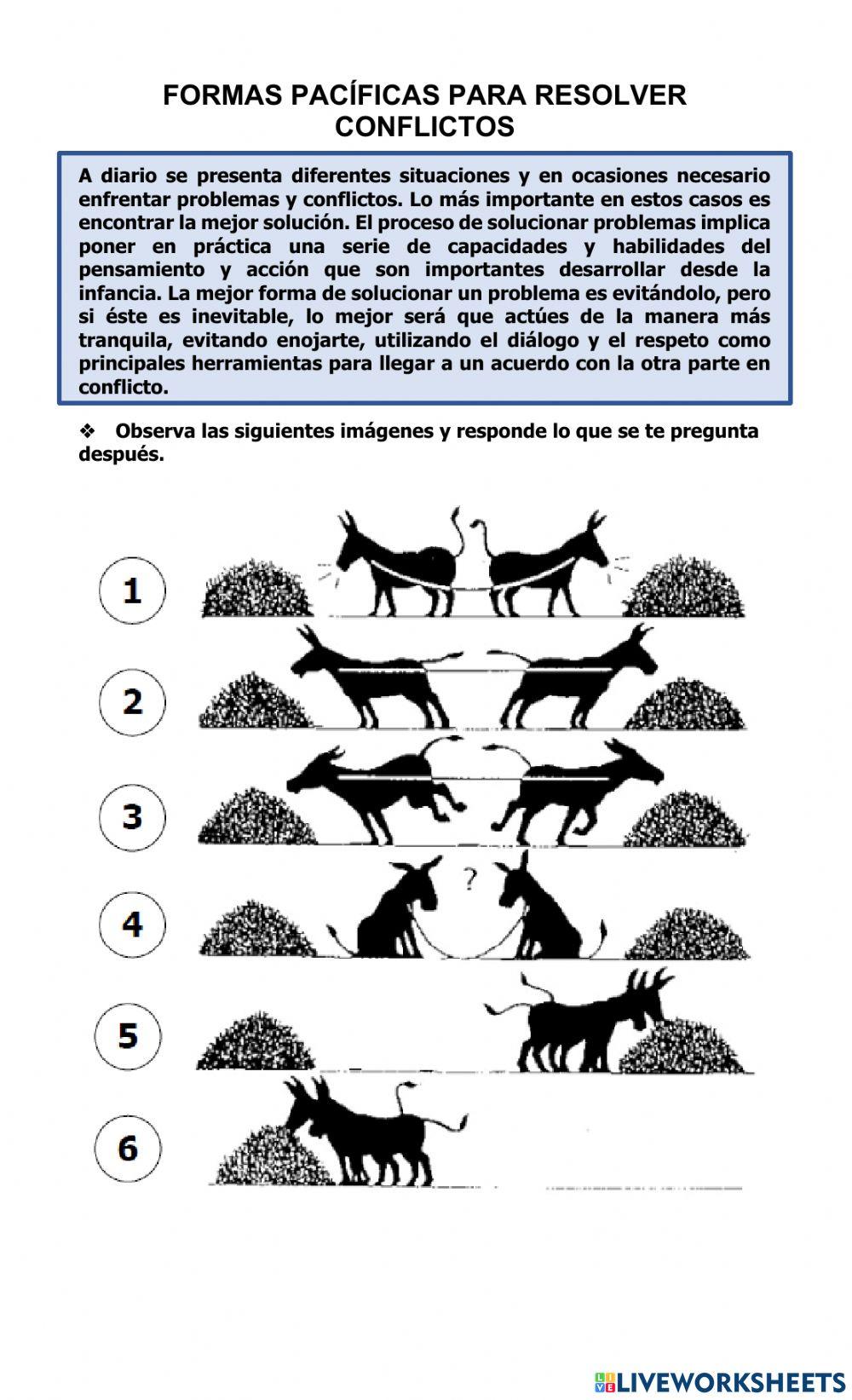 Formas pacíficas para resolver conflictos