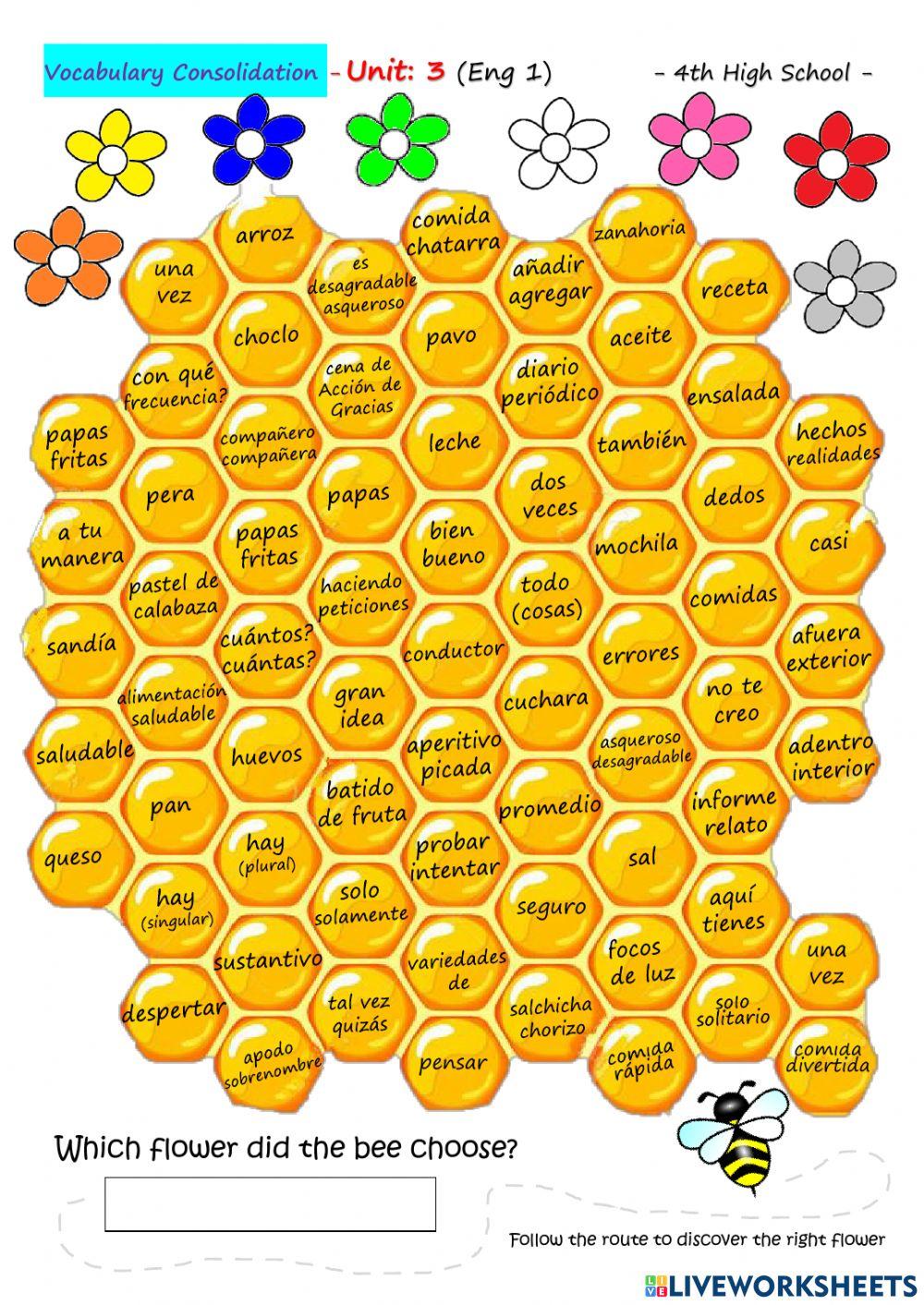 4° U3 Eng 1 - Vocab Practice