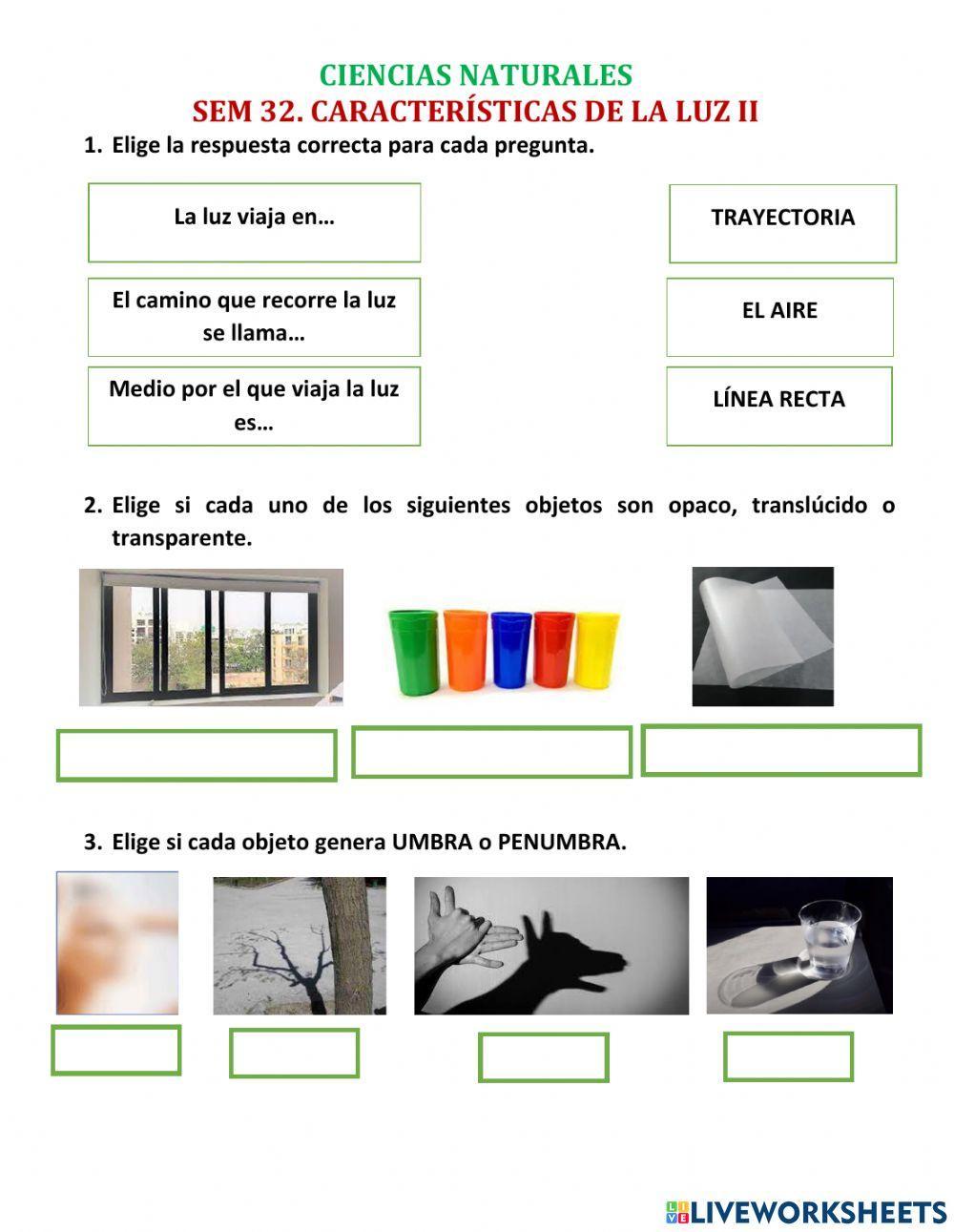 Características de la luz ii