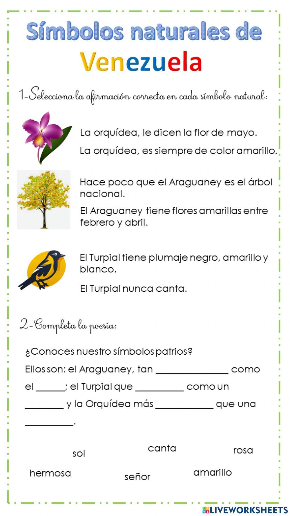 Símbolos naturales de Venezuela