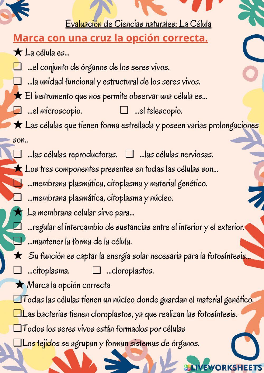 Evaluación la célula Evaluación la célula