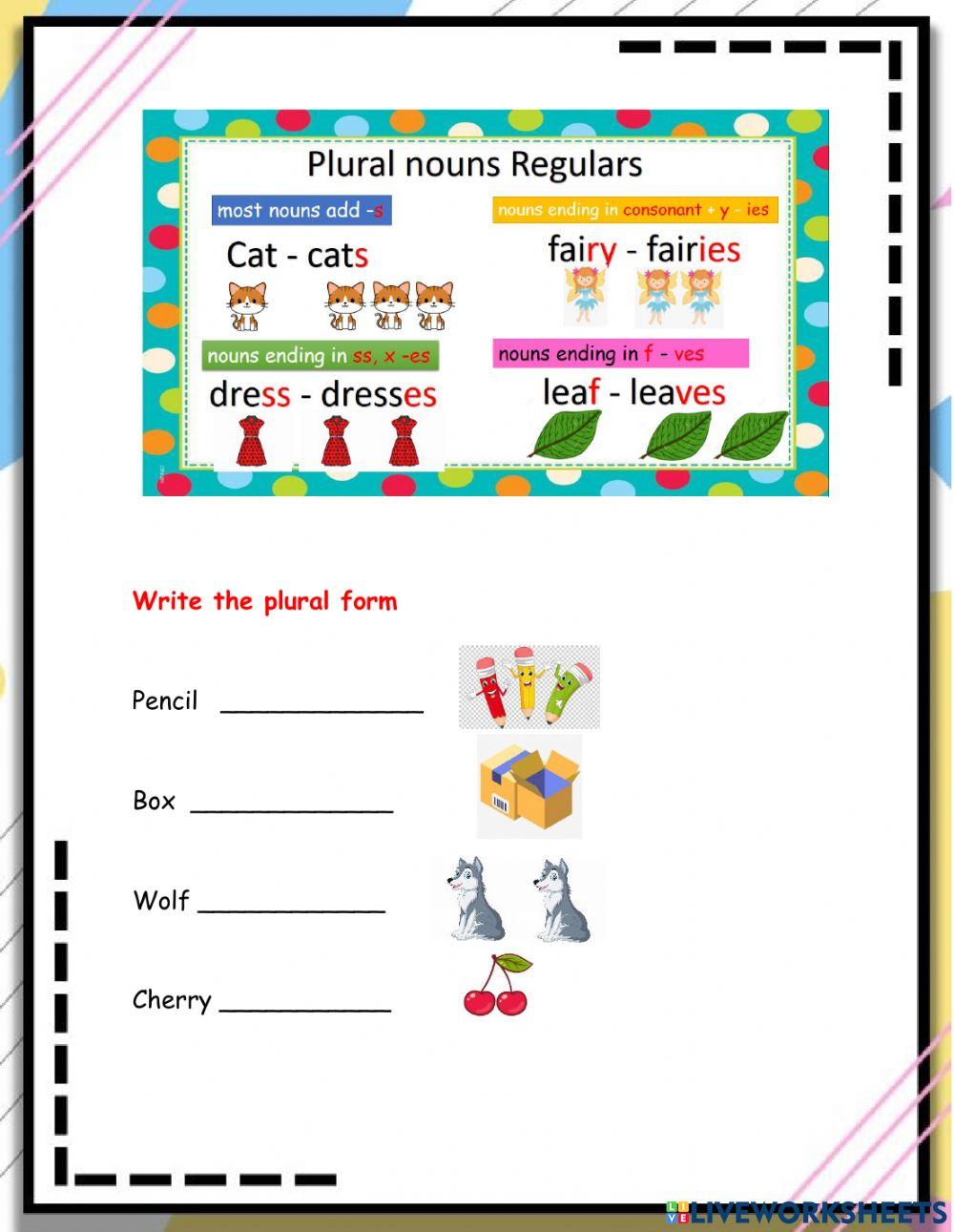 Plural nouns