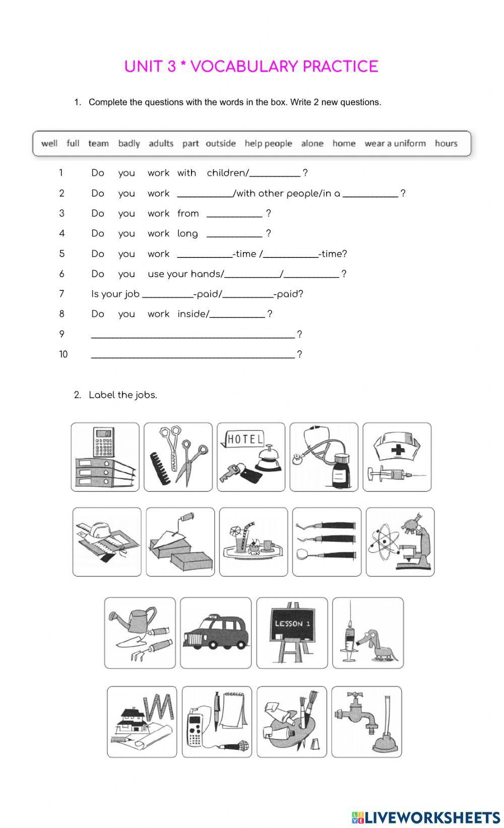 1034057 | Focus 1 unit 3 vocabulary practice | Maria