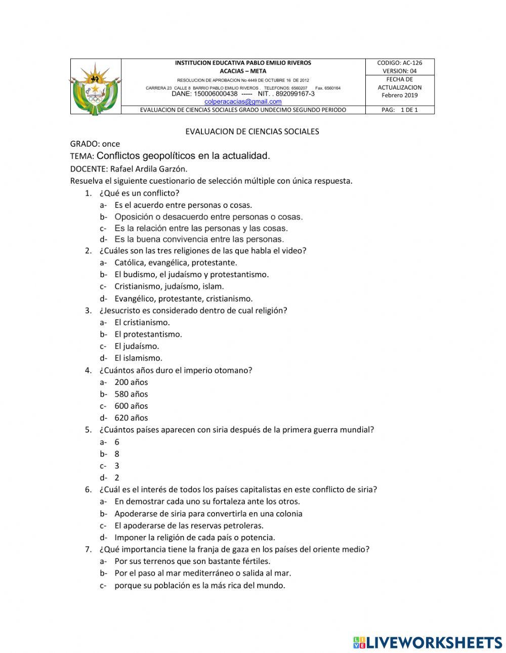 Guerra del oriente medio