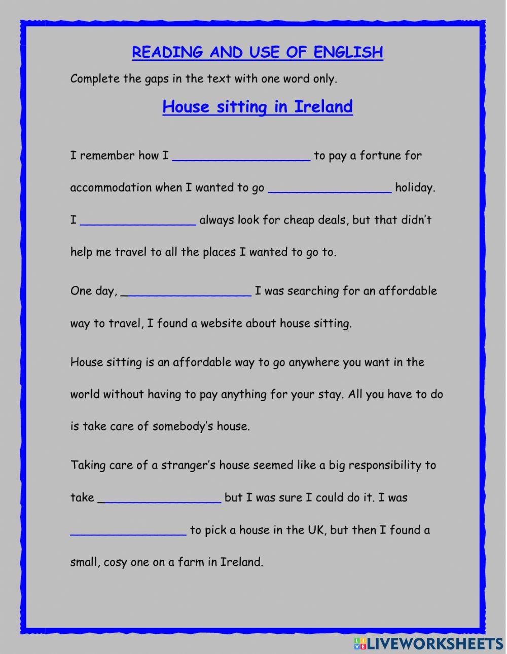 Reading and use of english