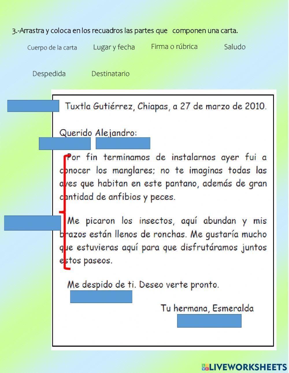 La carta informal