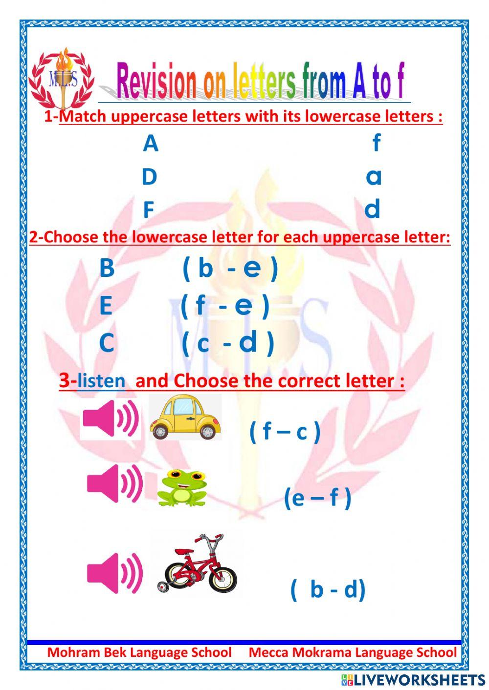 Revision on letters 1 2606 asmaa ibrahim live