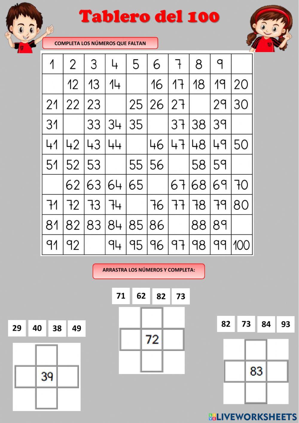 Tablero del 100