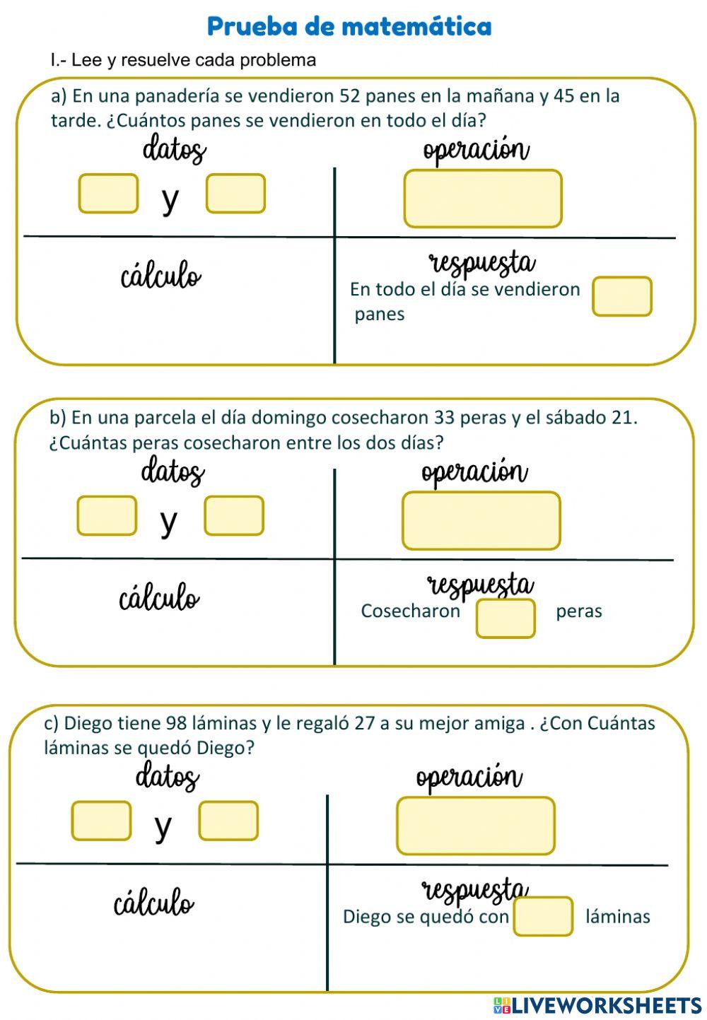 Evaluación Matemática
