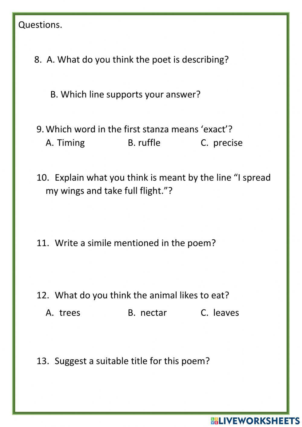 Reading Comprehension