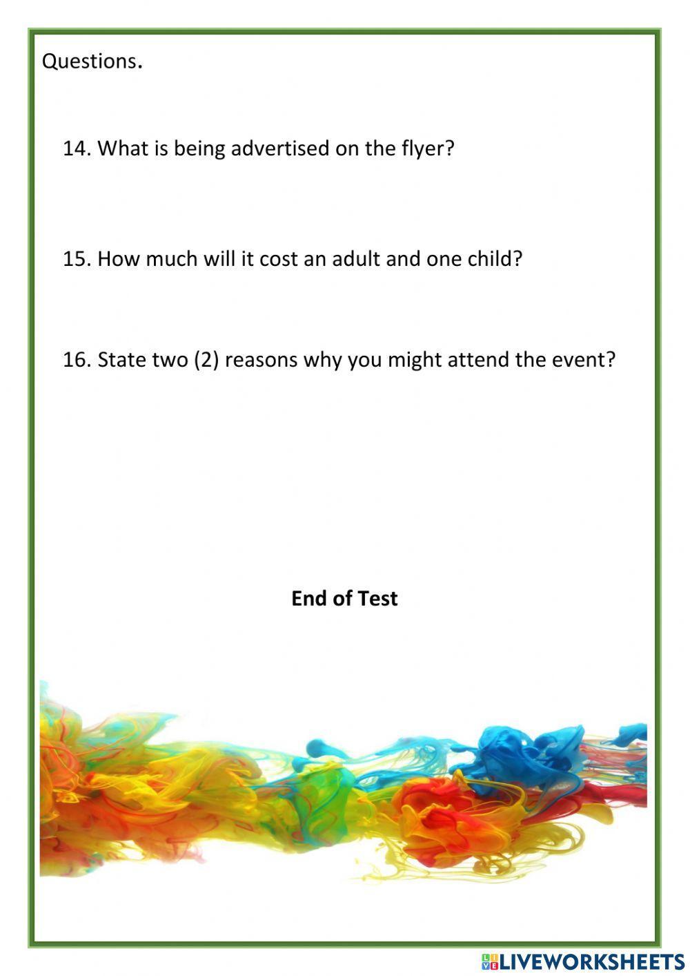 Reading Comprehension