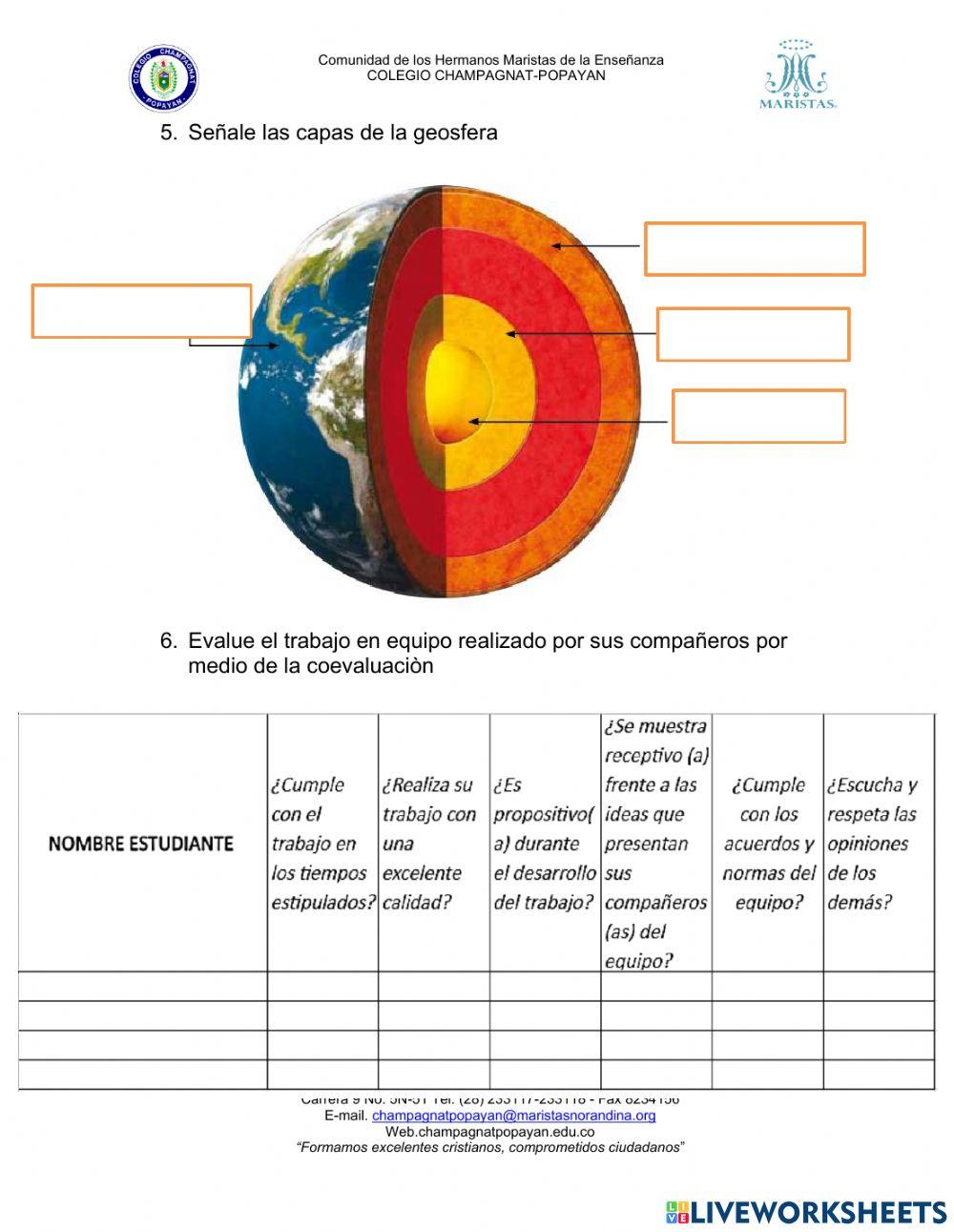 Características de la tierra y la atmósfera