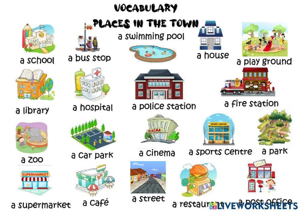 Vocabulary My town