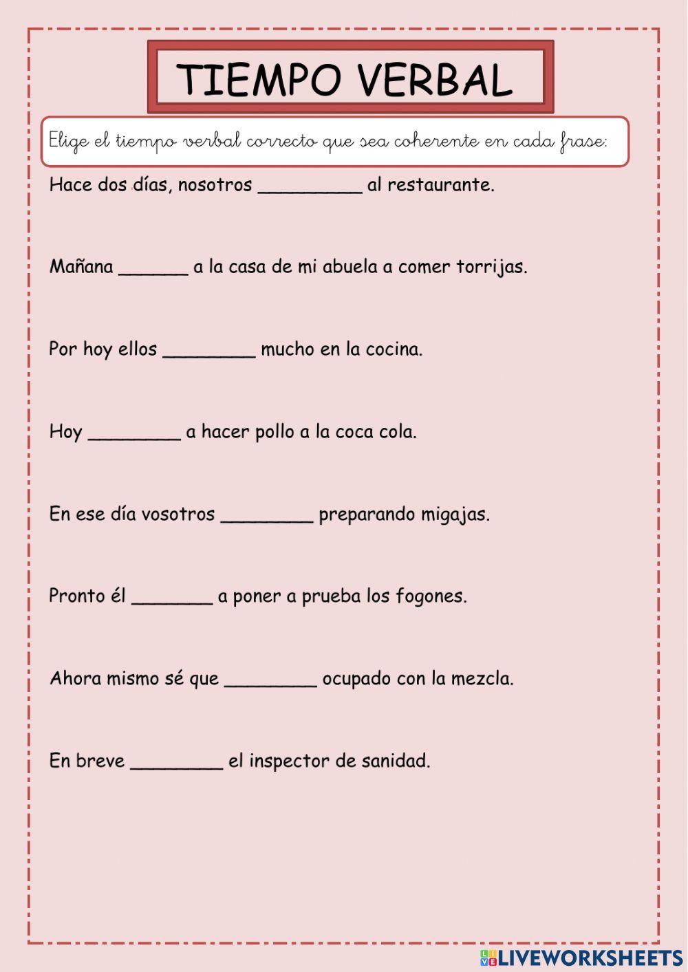 Tiempo verbal Tiempo verbal