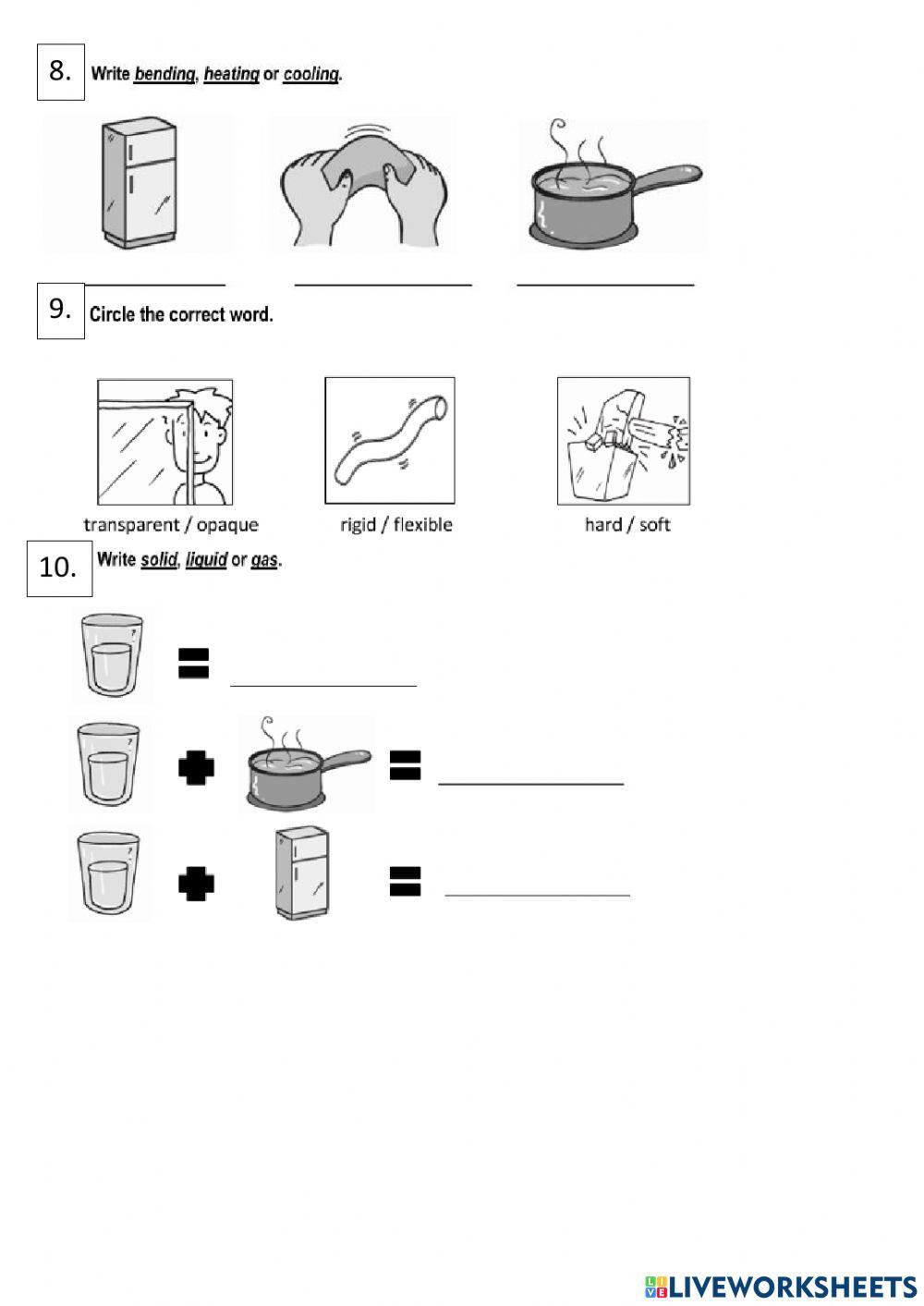 Unit 5, matter and materials,2º primaria, parte 2