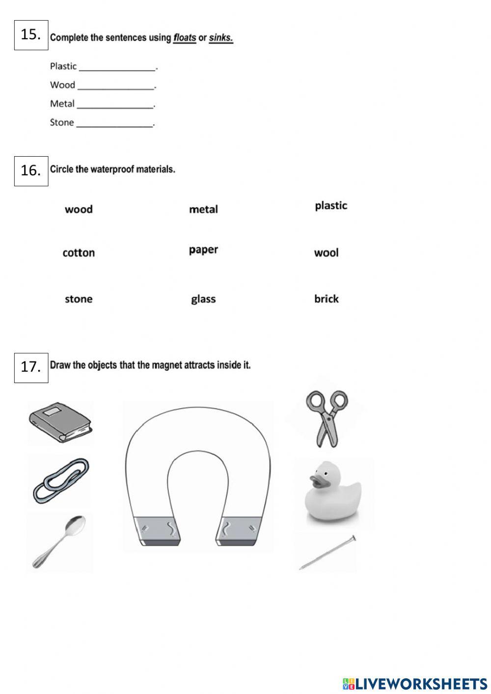 Unit 5, matter and materials,2º primaria, parte 2