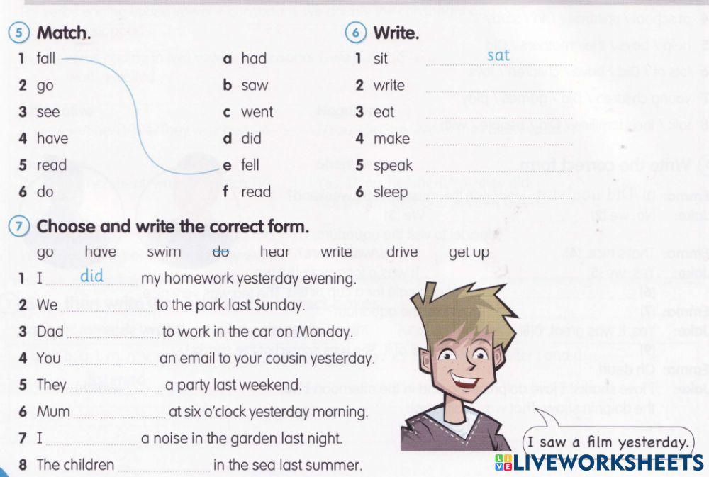 Past simple - irregular verbs