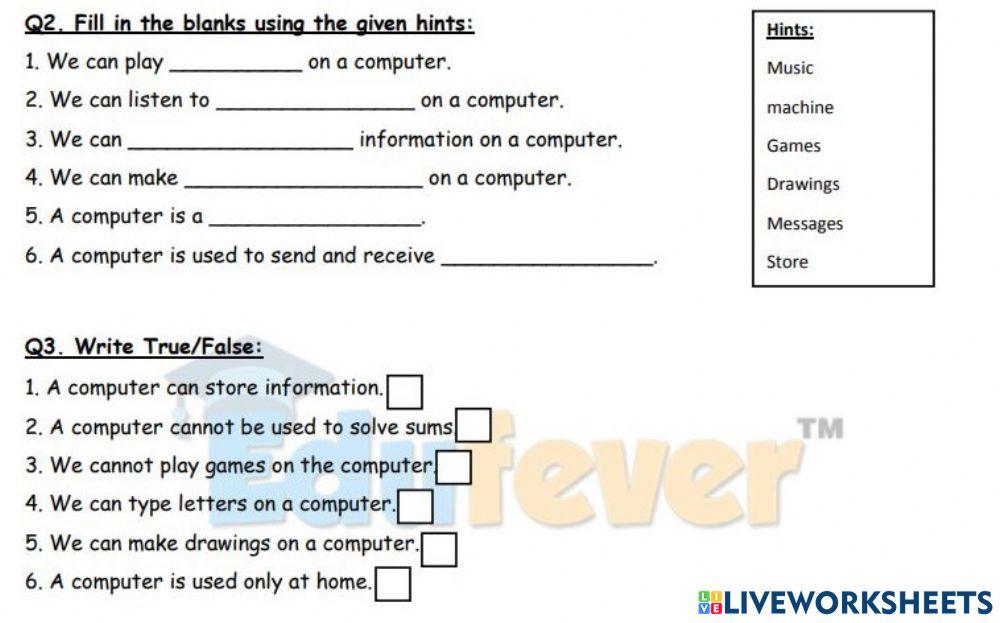 1035008 | Computer | Neha_D | LiveWorksheets