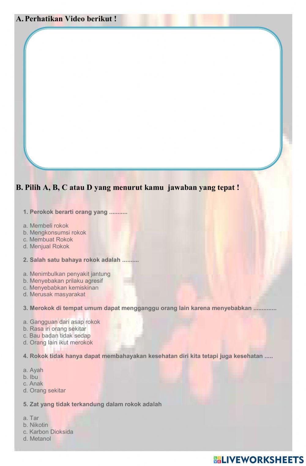 Bahaya merokok dan NAPZA