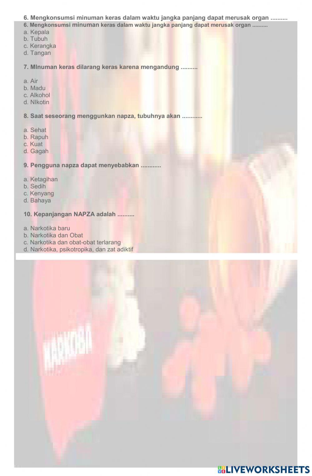 Bahaya merokok dan NAPZA