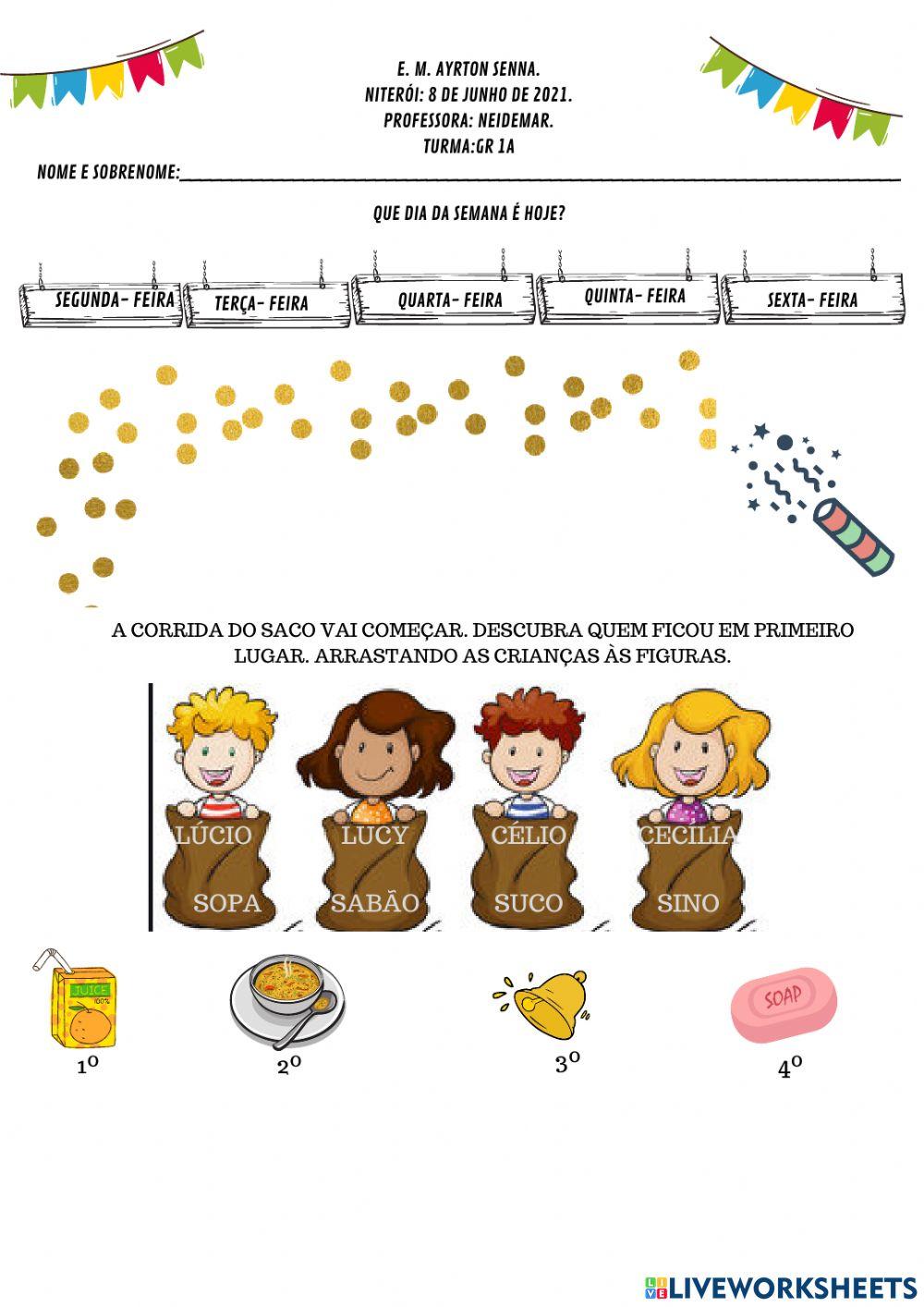 BRINCADEIRA JUNINA- CORRIDA DO SACO