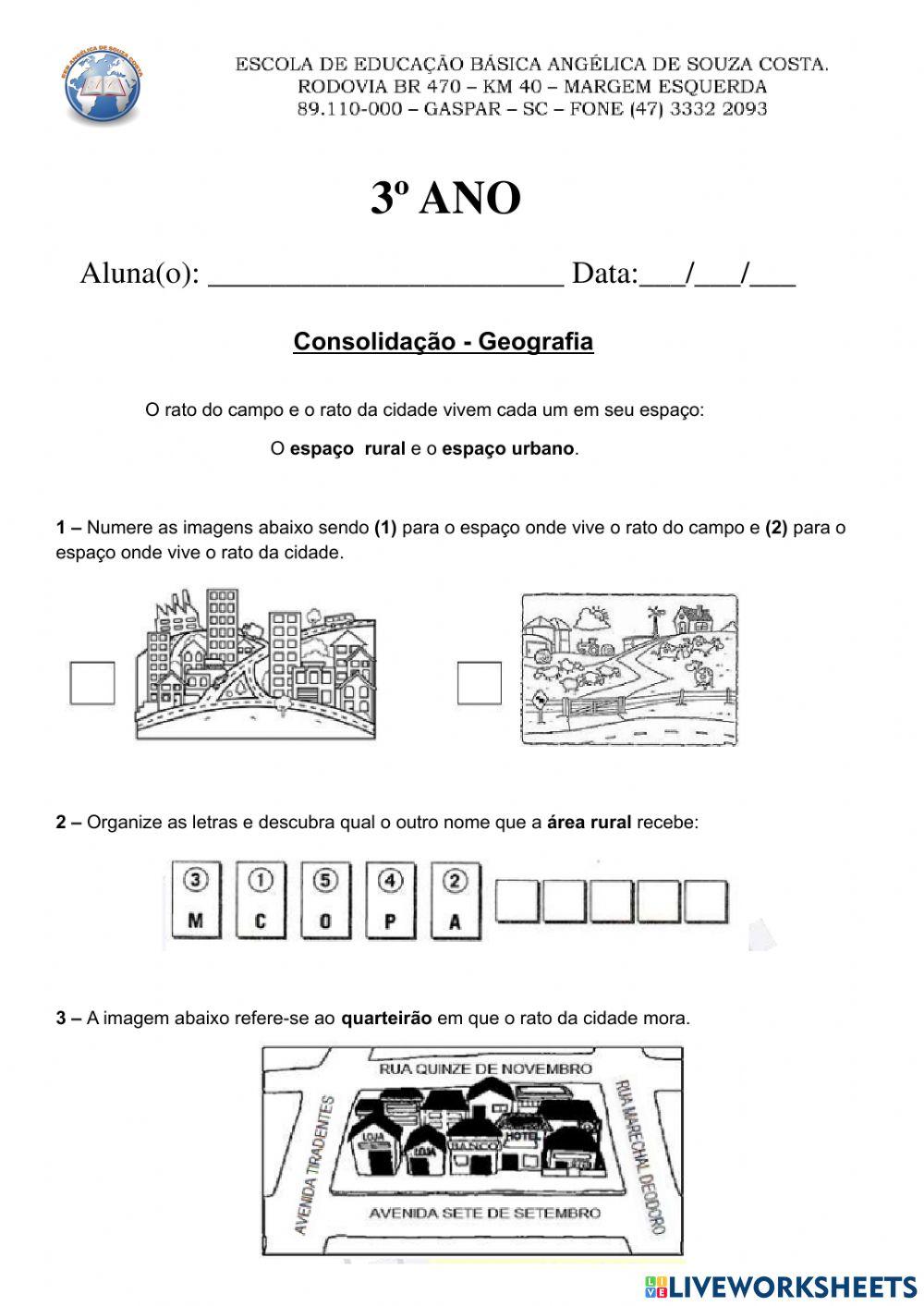 Consolidação 3º Ano Parte II