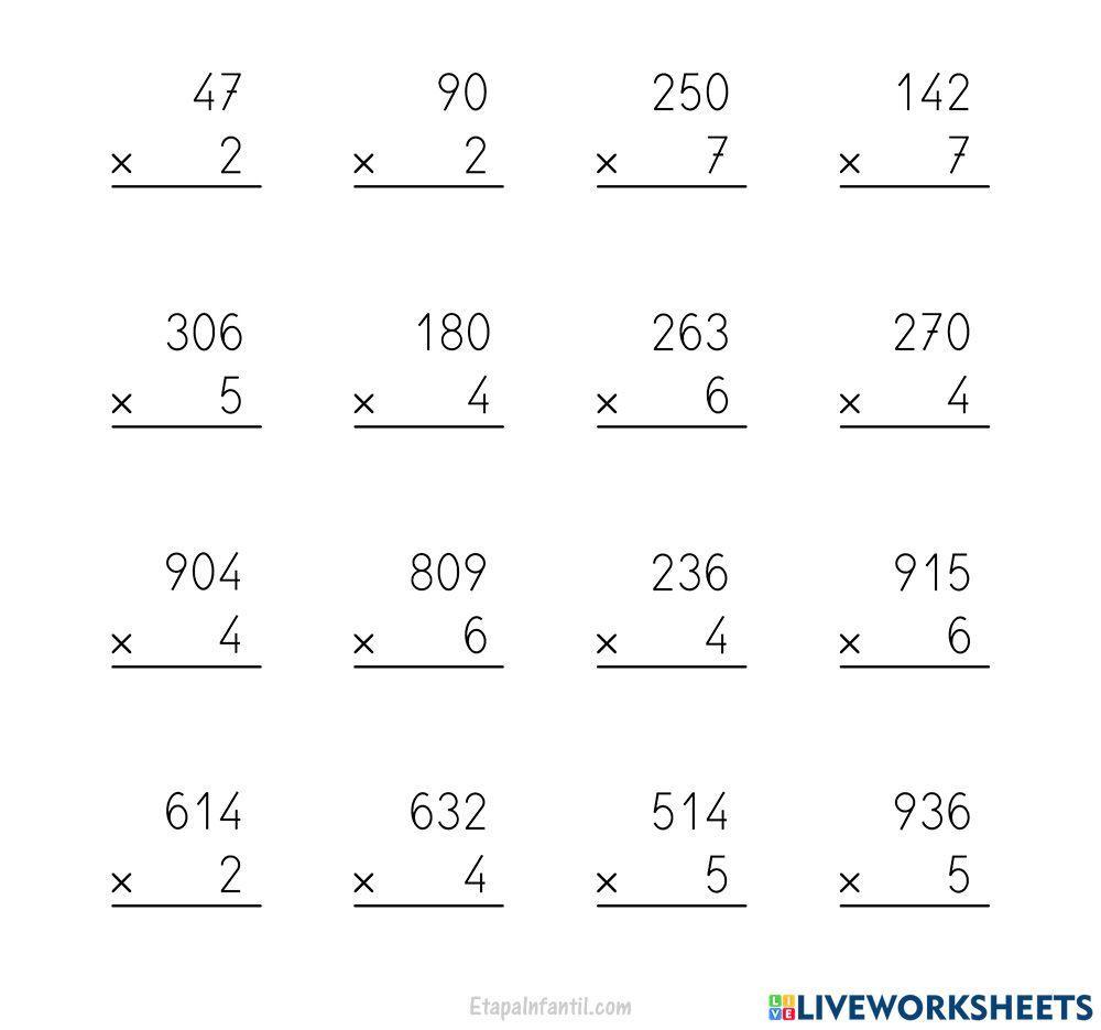 10 multiplicaciones